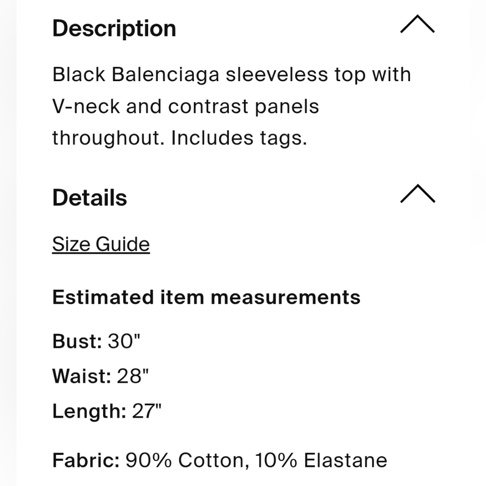 Balenciaga Sleeveless V-Neck Top - Picture 4 of 4